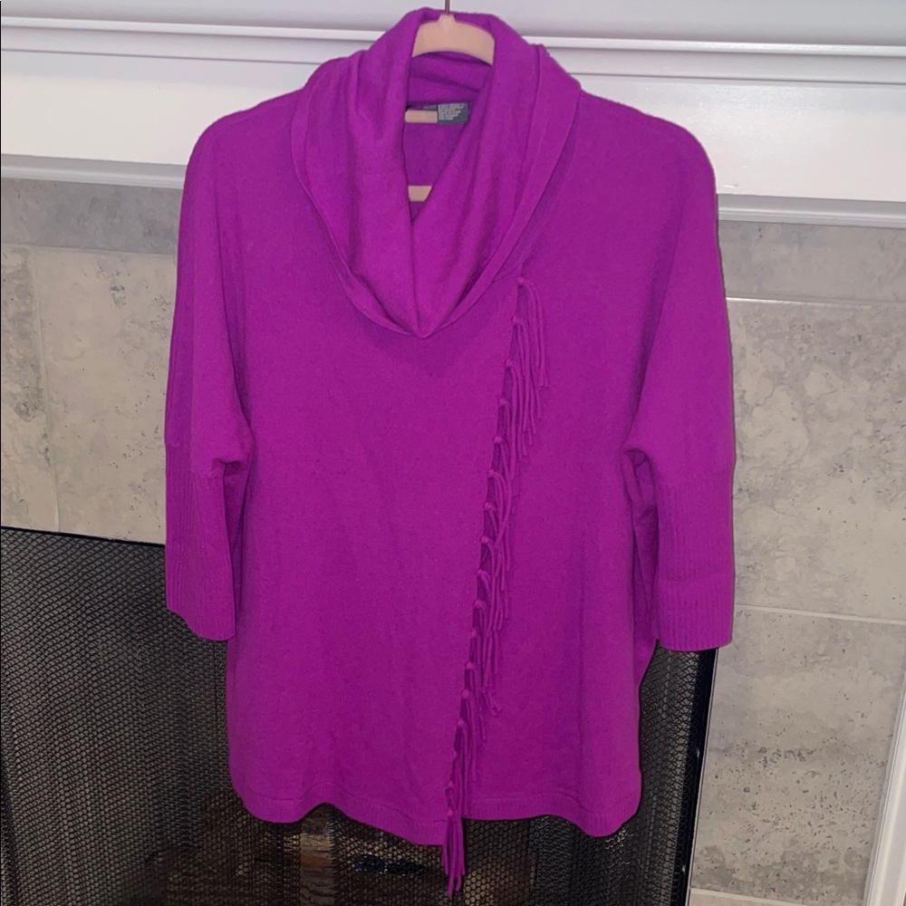Per Se Magenta Cowl Neck Sweater